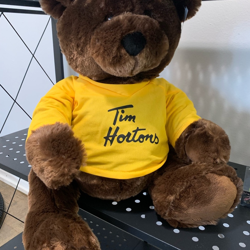 Tim Hortons Collector Plush Bear with Yellow Shirt New with tags